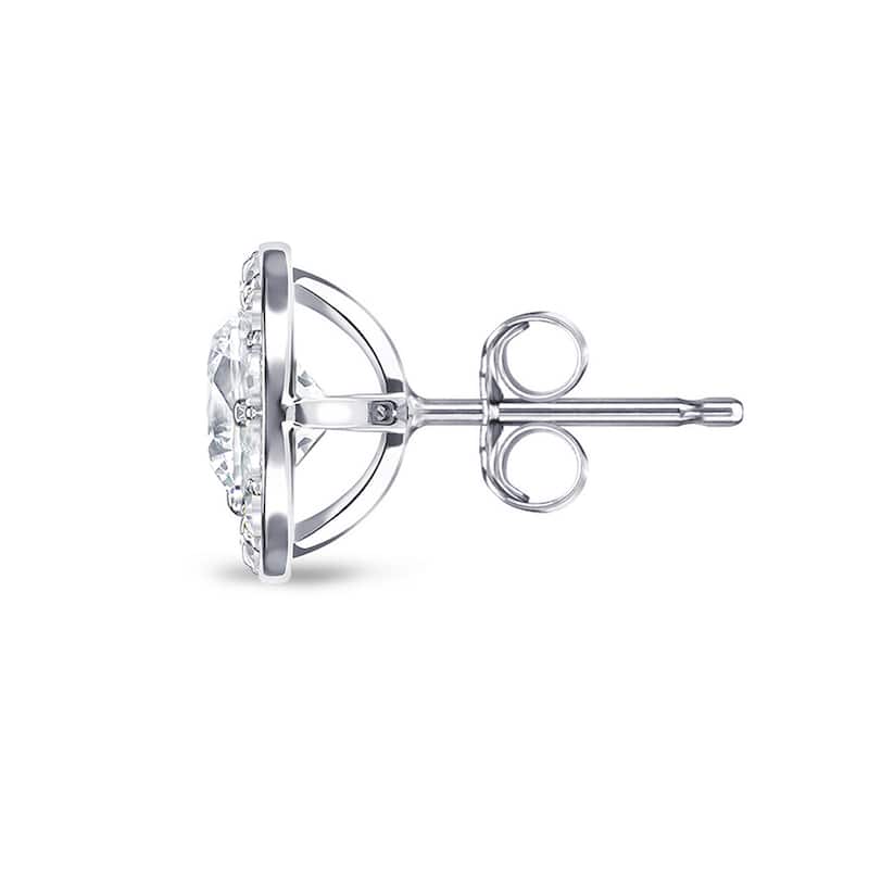 Auriya 14k Gold 2ctw Round Halo Diamond Stud Earrings (H-I, SI1-SI2)
