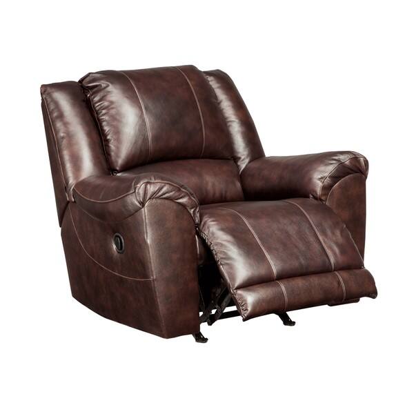 Signature Design by Ashley Yancy Walnut Rocker Recliner - Bed Bath ...