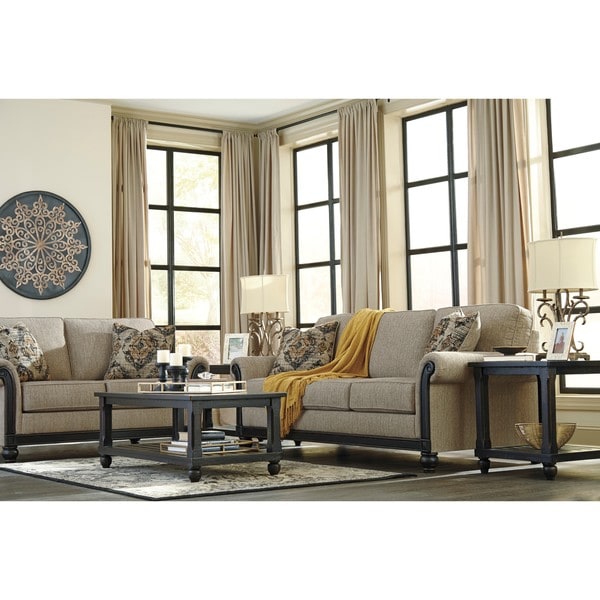 Signature Design By Ashley Blackwood Traditional Taupe Queen Signature Design By Ashley Blackwood Traditional Taupe Queen Sofa Sleeper