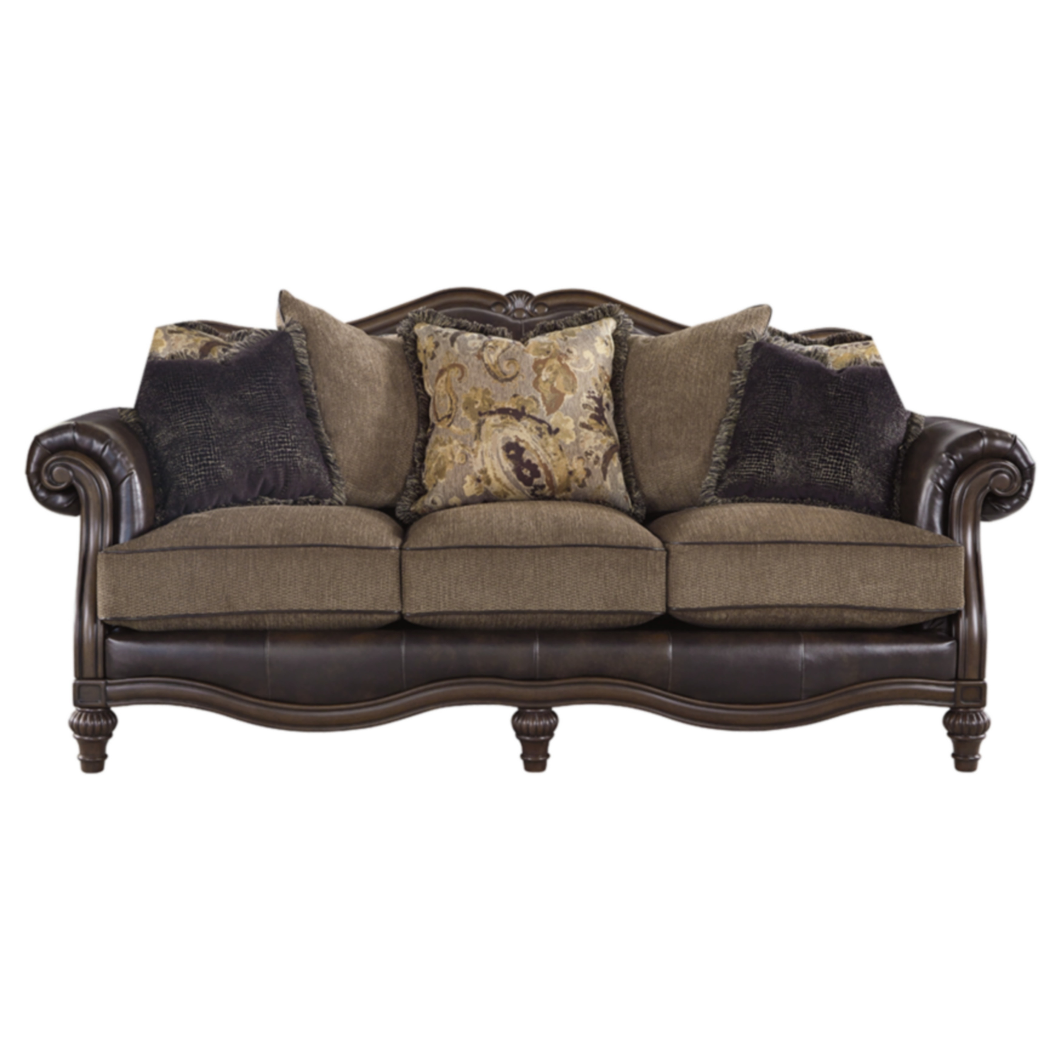 Winnsboro Faux Leather Vintage Sofa