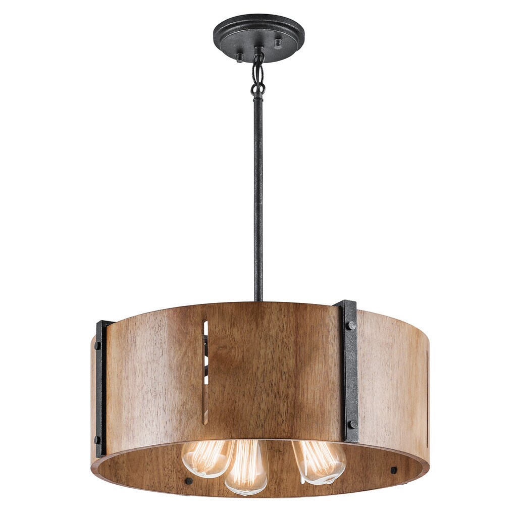 elle33専用❶ Kichler Lighting Elbur Collection 3-light Distressed Black