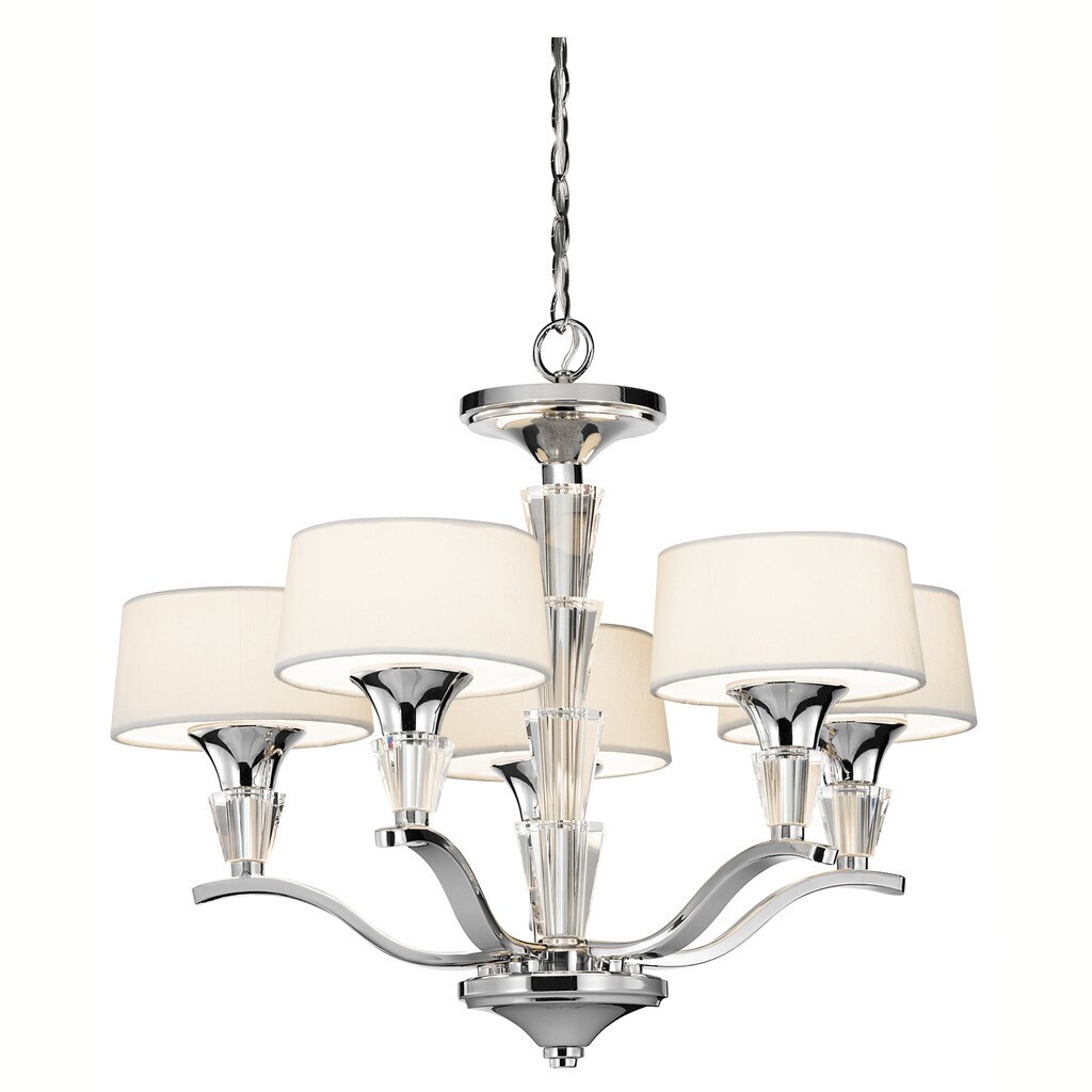 Kichler Lighting Crystal Persuasion Collection 5-light Chrome Mini Chandelier - Chandeliers For Bedrooms by Overstock.com