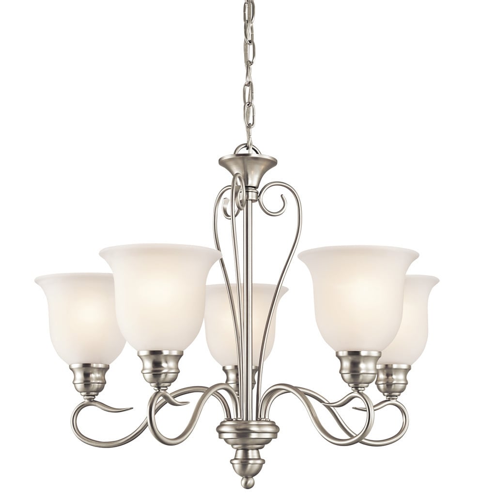 Kichler Lighting Tanglewood Collection 5-light Brushed Nickel Chandelier - Chandeliers For Bedrooms by Overstock.com