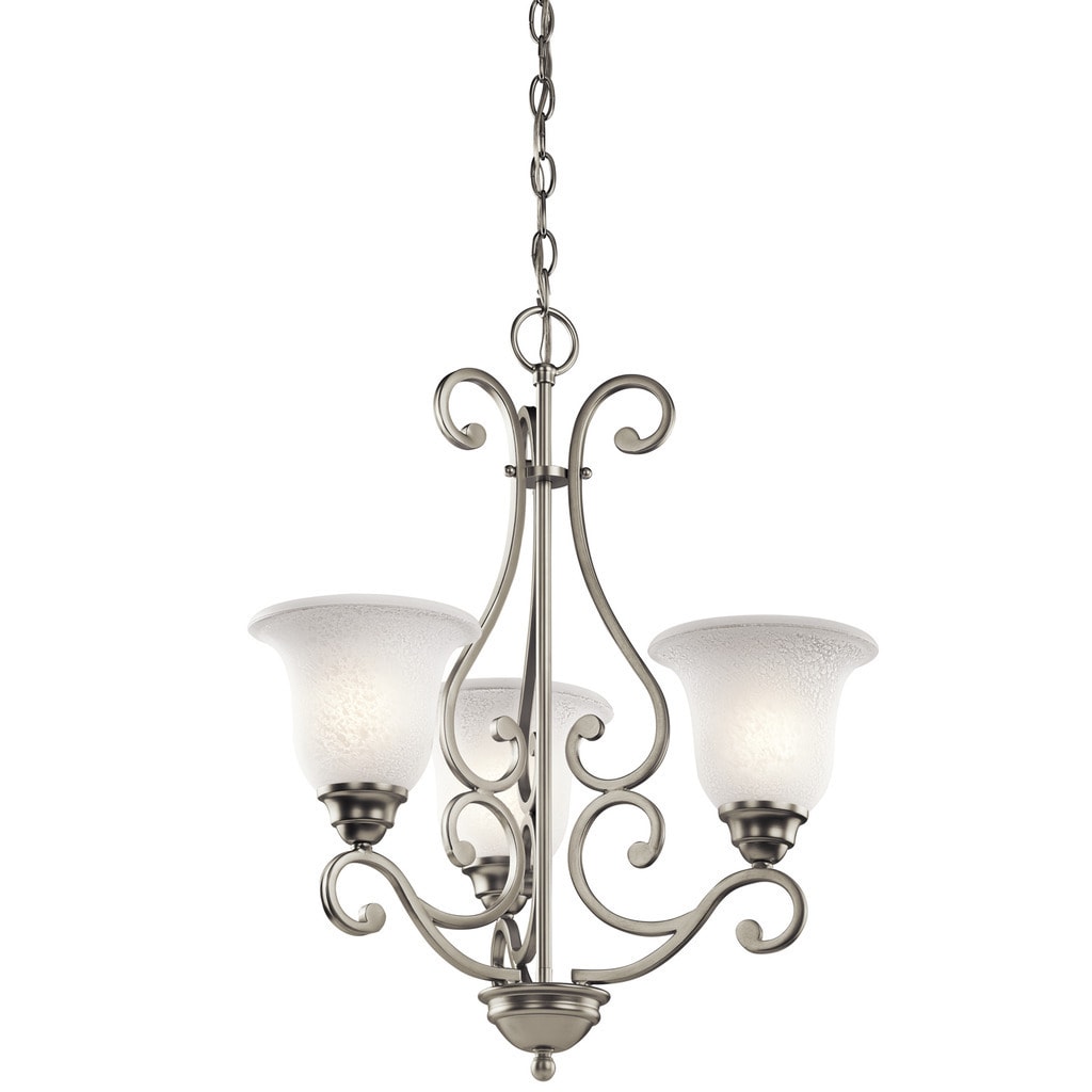 Copper Grove Damiano 3-light Brushed Nickel Chandelier - Chandeliers For Bedrooms by Overstock.com
