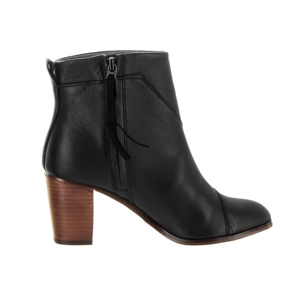 toms black leather boots