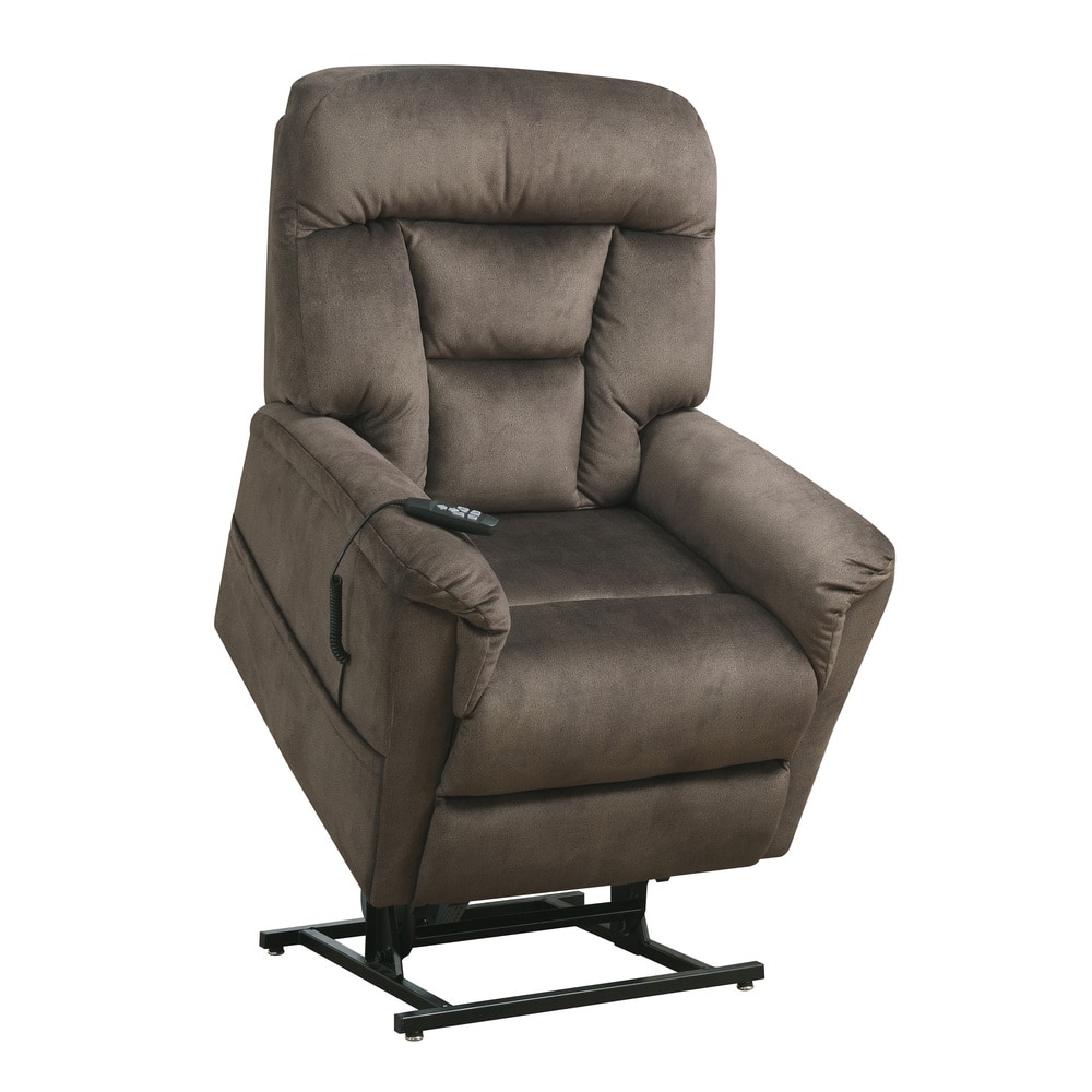 Rockford Rustic Brown Fabric Power Dual Motor Lift Chair Recliner