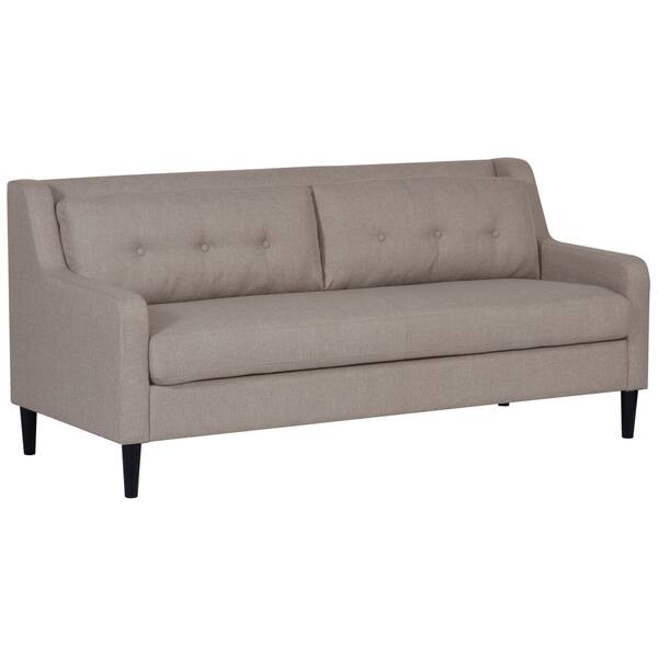 MidCentury Modern Button Tufted Grey Fabric Sofa Overstock 13518979