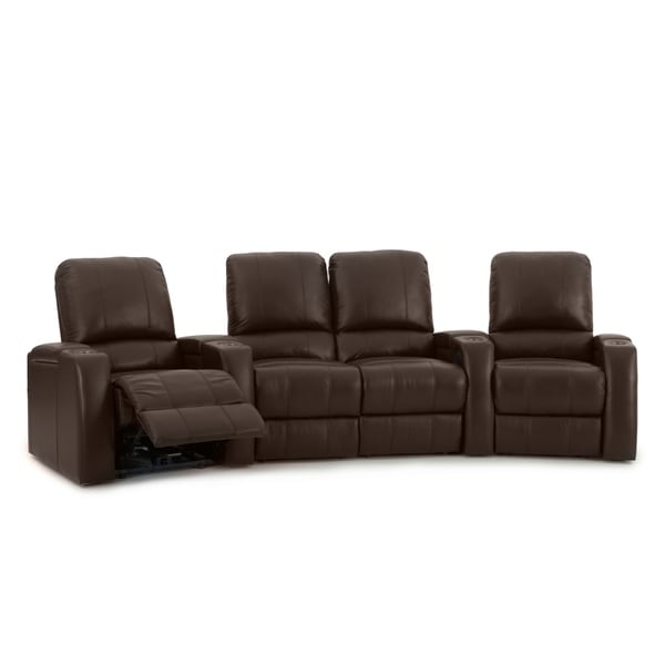 Octane Storm XL850 Power Leather Home Theater Seating Set (Row of 4)