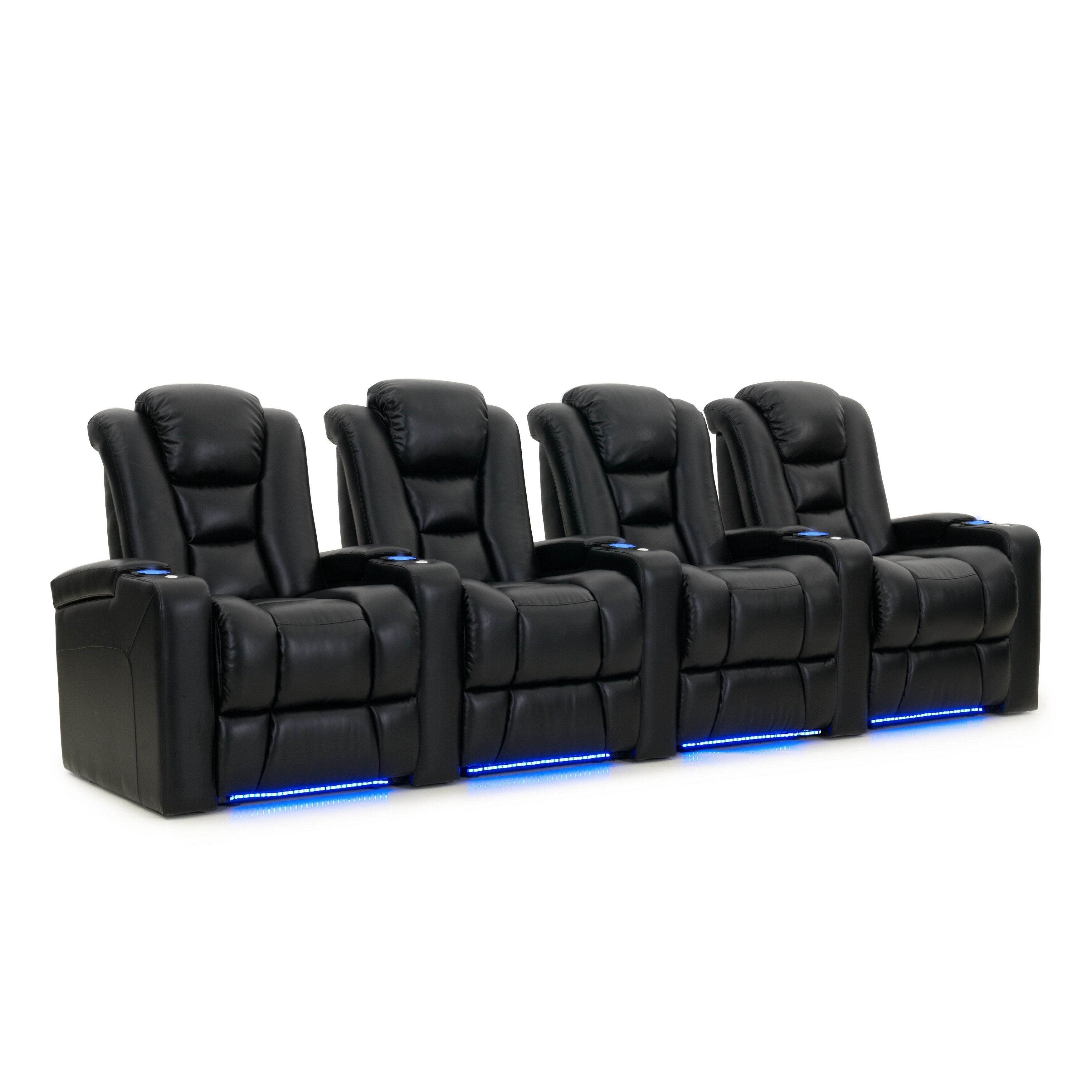 Octane Mega XL950 Motor Headrest Leather Home Theater Seats (Row