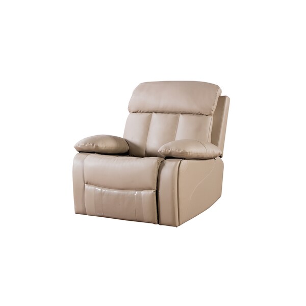 Shop Tan Faux Leather Recliner Chair - Overstock - 13519383