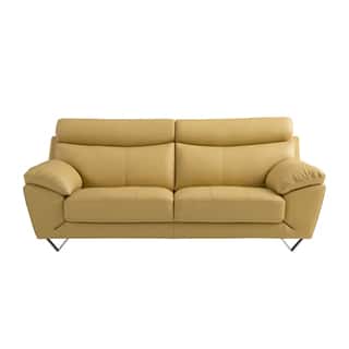 Yellow Leather Sofas Couches For Less Yellow Italian Leather Sofa