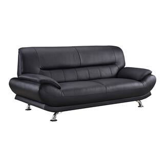 Sofa For Less Black Genuine Leather Sofa