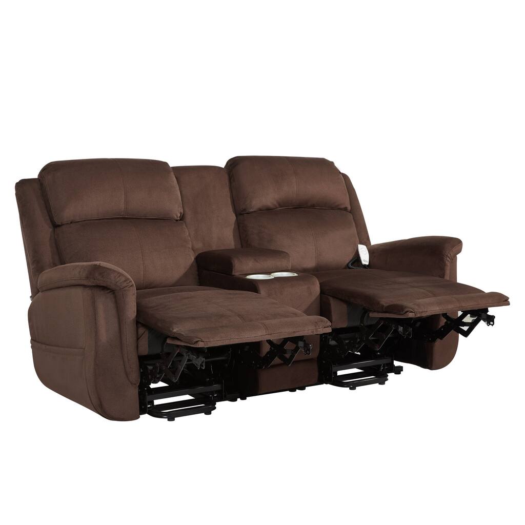 Serta Comfort Lift Hamton Dual Power Lift Reclining Loveseat