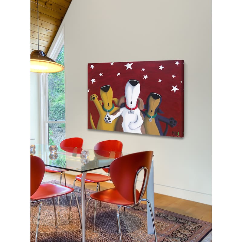 Marmont Hill - 'Not so Silent Night' by Mike Taylor Painting Print on Wrapped Canvas - Multi-Color