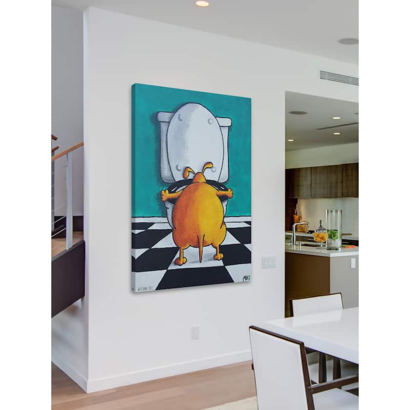 Marmont Hill - 'Watering Hole' by Mike Taylor Painting Print on Wrapped Canvas - Multi-Color