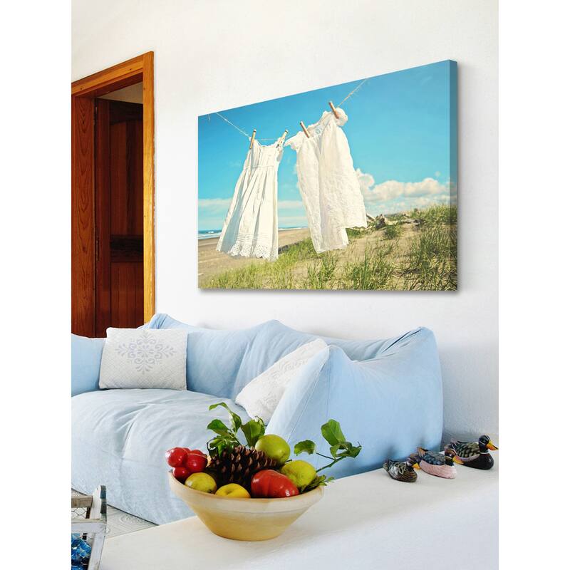 Marmont Hill - 'In the Breeze' by Sylvia Cook Painting Print on Wrapped Canvas - Multi-Color