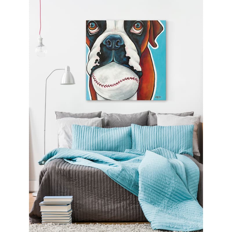 Marmont Hill - 'Play Ball' by Stephanie Gerace Painting Print on Wrapped Canvas - Multi-Color