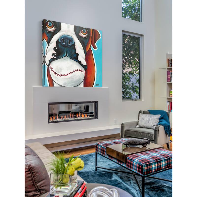 Marmont Hill - 'Play Ball' by Stephanie Gerace Painting Print on Wrapped Canvas - Multi-Color