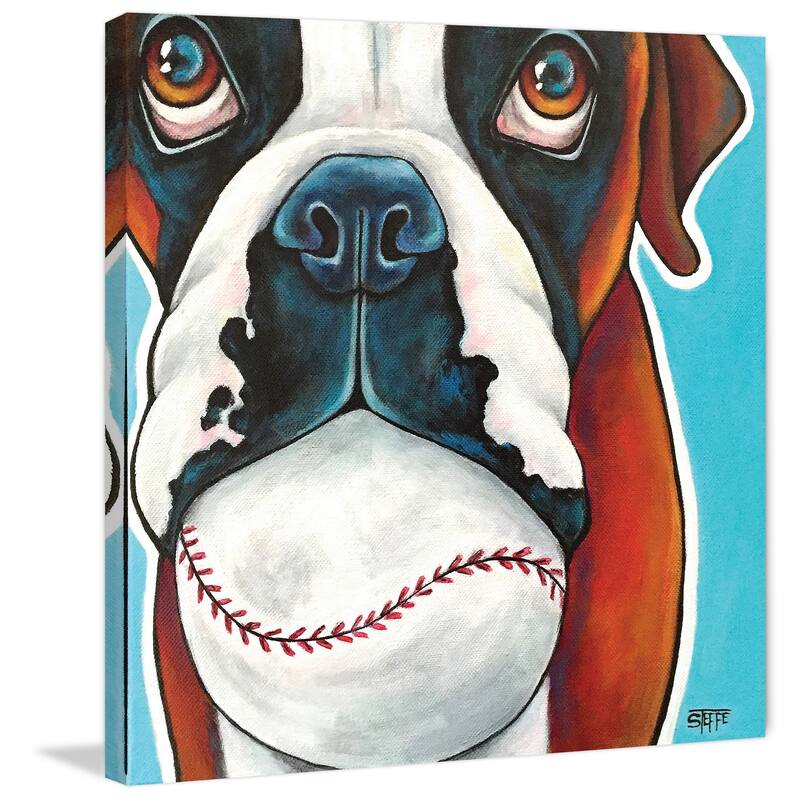 Marmont Hill - 'Play Ball' by Stephanie Gerace Painting Print on Wrapped Canvas - Multi-Color