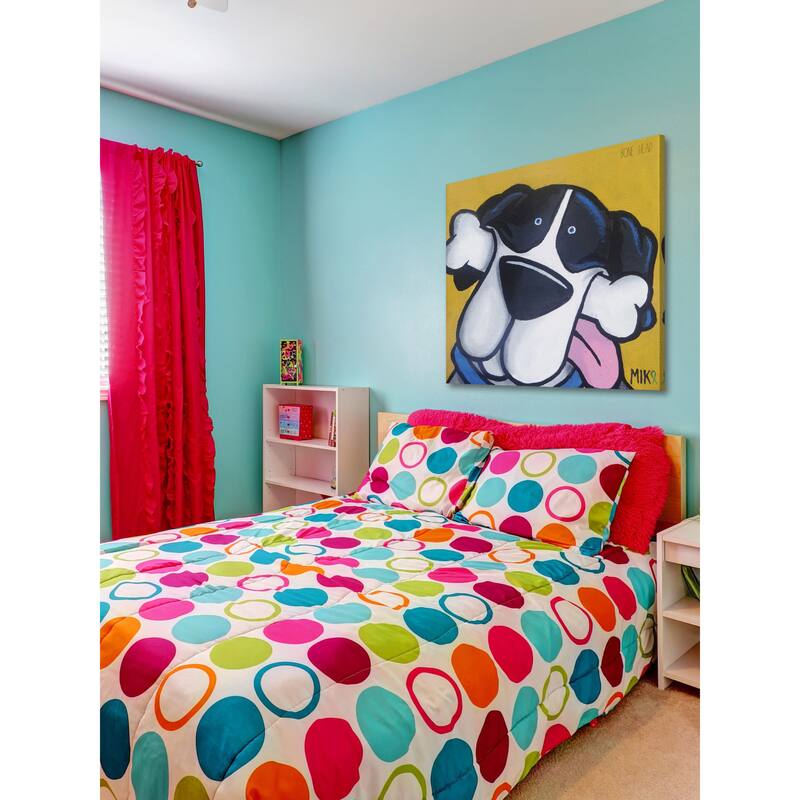 Marmont Hill - 'Bonehead Great Dane' by Mike Taylor Painting Print on Wrapped Canvas - Multi-Color