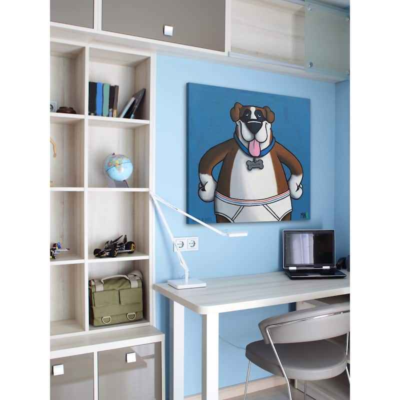 Marmont Hill - 'Boxer in Briefs' by Mike Taylor Painting Print on Wrapped Canvas - Multi-Color
