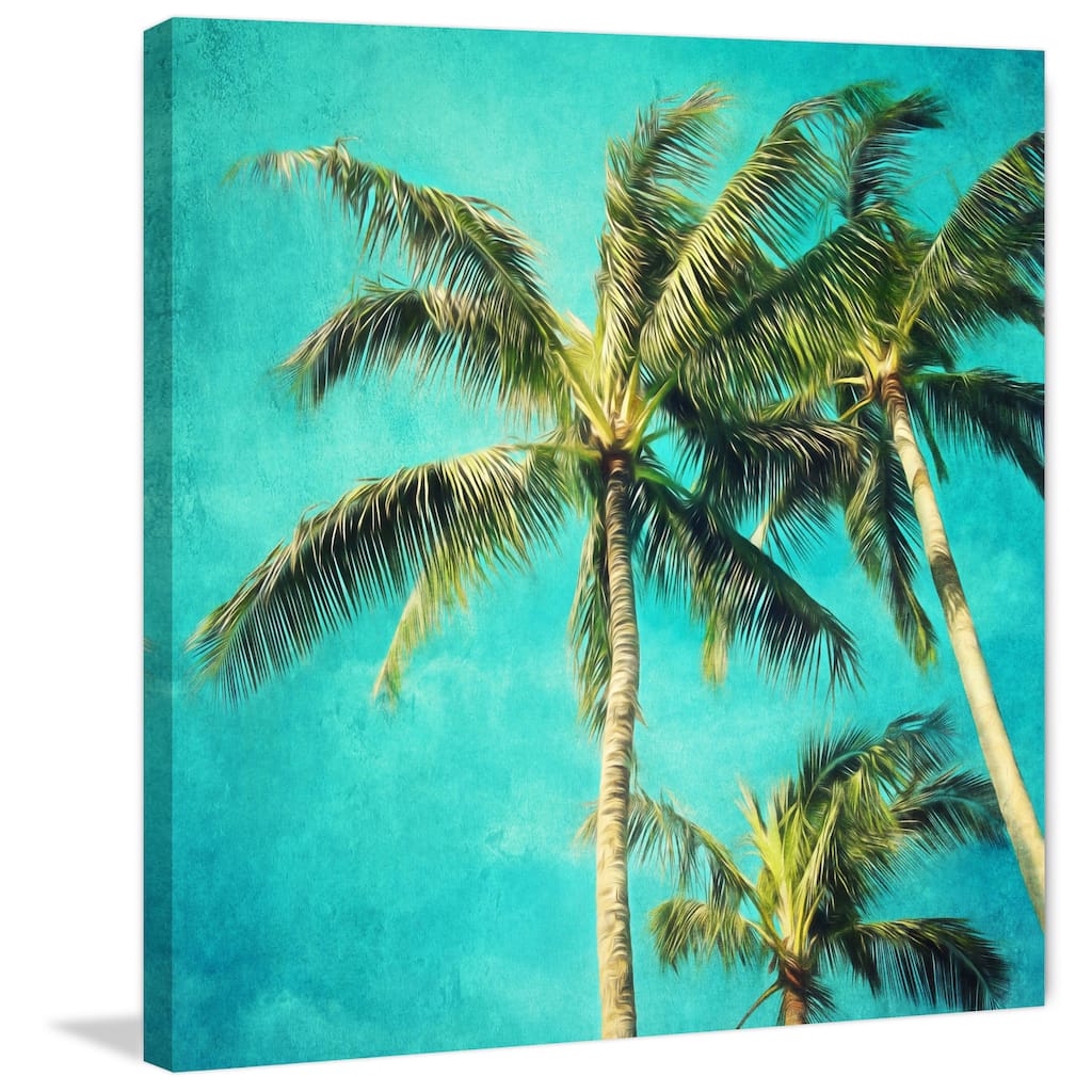 Marmont Hill - 'Hawaiian Palm Trees' by Sylvia Cook Painting Print on Wrapped Canvas - Multi-Color
