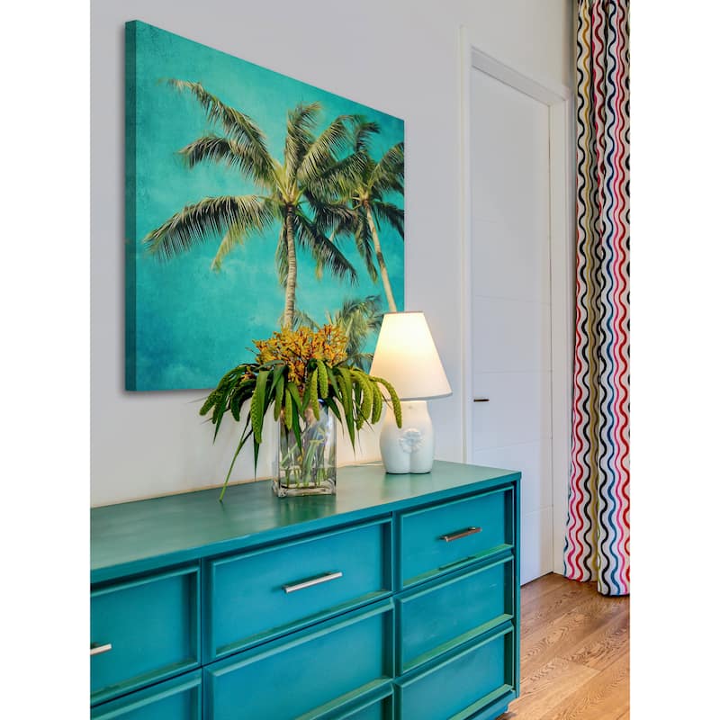 Marmont Hill - 'Hawaiian Palm Trees' by Sylvia Cook Painting Print on Wrapped Canvas - Multi-Color