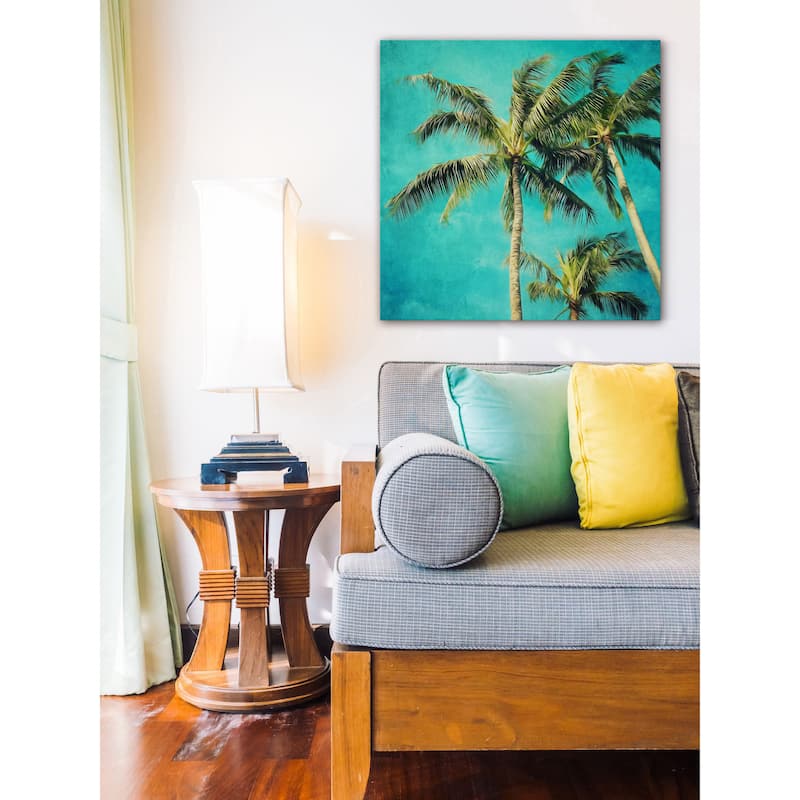 Marmont Hill - 'Hawaiian Palm Trees' by Sylvia Cook Painting Print on Wrapped Canvas - Multi-Color