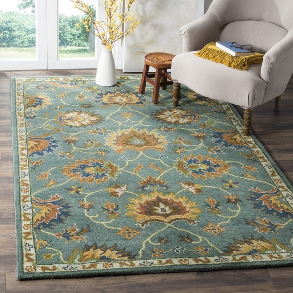 Safavieh Hand-Woven Heritage Light Blue Wool Rug - 6' Square