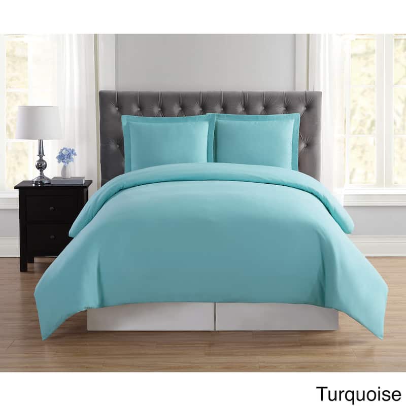 Truly Soft Everyday Solid 3-piece Duvet Cover Set - Turquoise - Queen