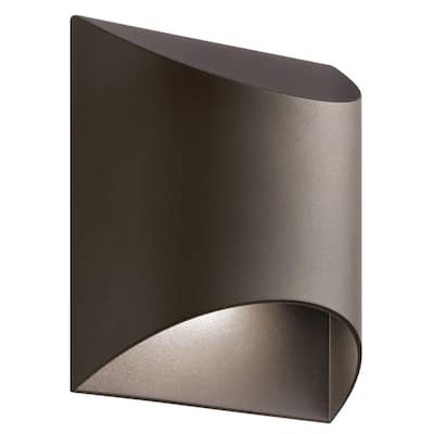 Kichler Lighting Wesley Collection 1-light Textured Architectural Bronze LED Outdoor Wall Sconce
