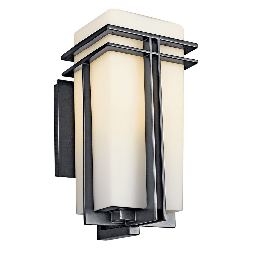 Kichler Lighting Tremillo Collection 1-light Black Fluorescent Outdoor Wall Sconce