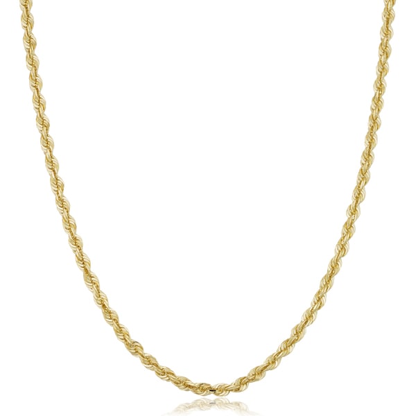 14K Yellow Gold Te Amo Heart 2 Piece Charm Pendant with 2mm Figaro 3+1 Chain Necklace