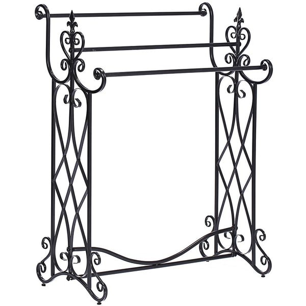 Ikee Design Elaborate Scrollwork Metal Towel Rack