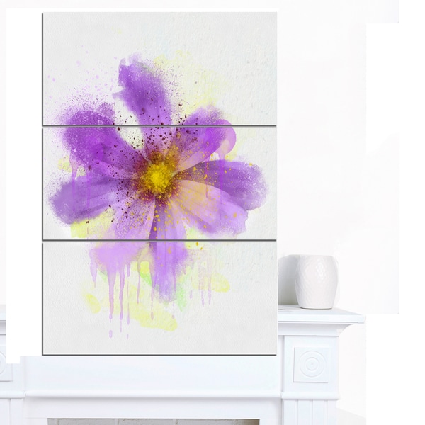 Designart Purple Flower With Large Petals Flowers Canvas Wall Designart X27 Purple Flower With Large Petals Flowers Canvas Wall