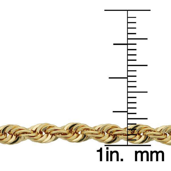 14k Solid Rose Gold Rope Chain Necklace D//cut 4mm Sz 20/"-30/"