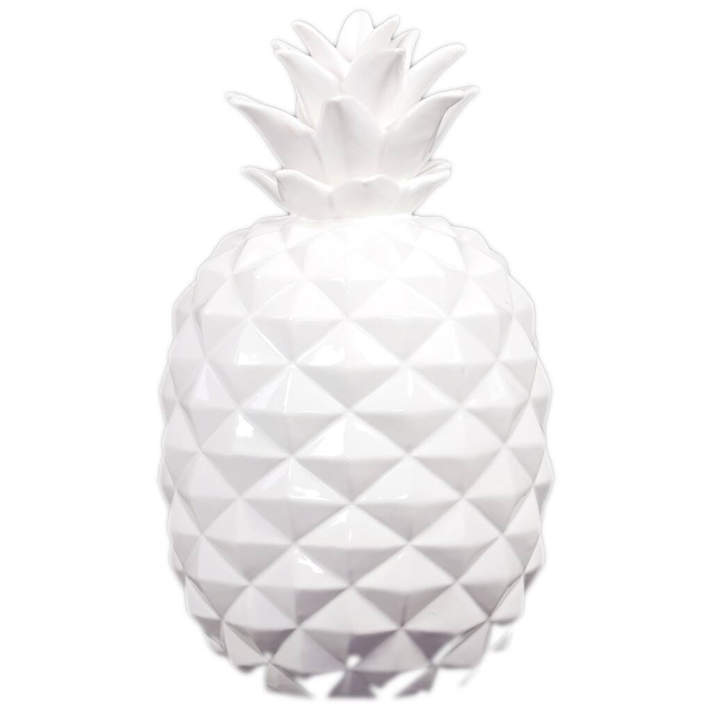 Urban Trends Collection White Ceramic Pineapple Figurine