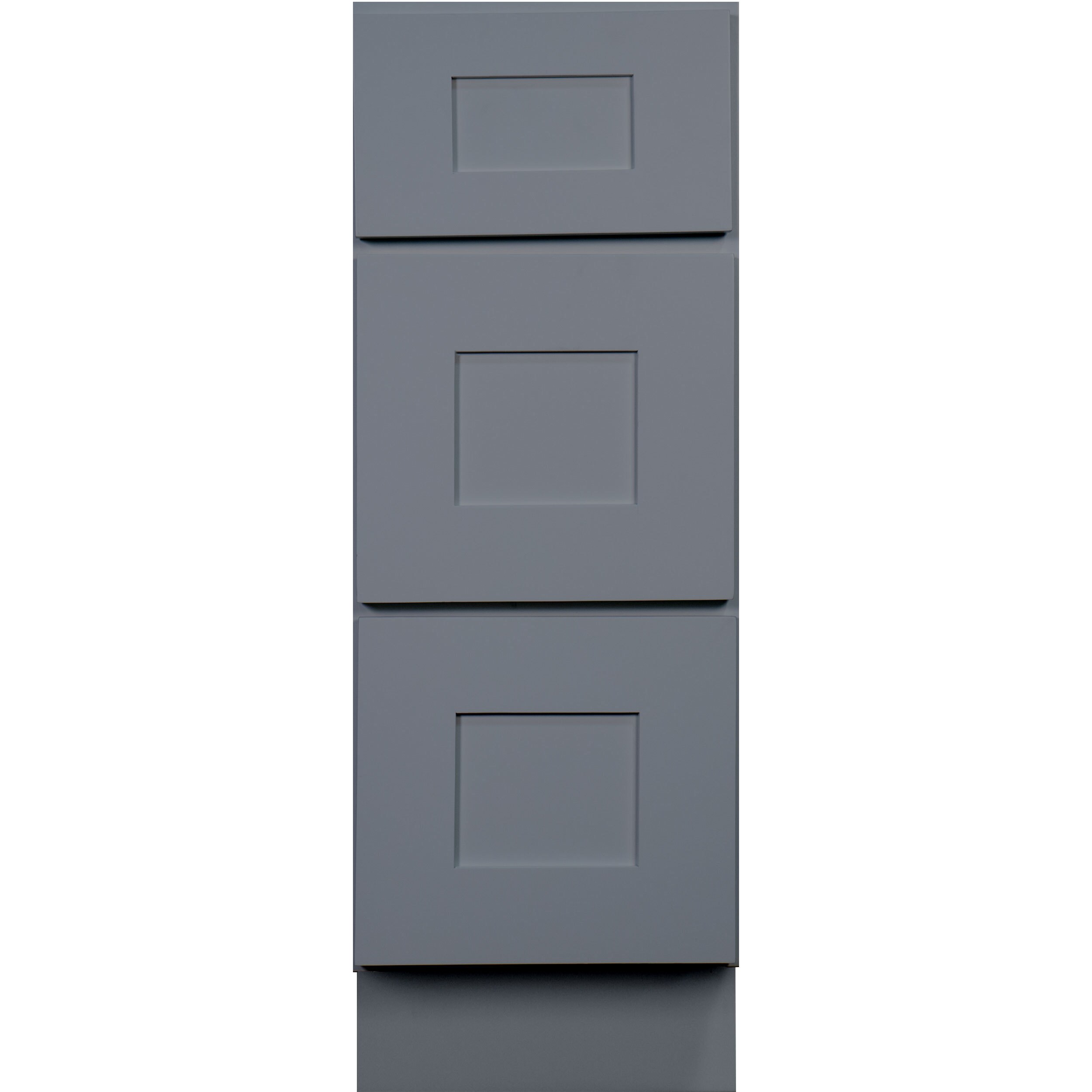 Shop Everyday Cabinets 18 Inch Gray Shaker Bathroom Vanity Drawer