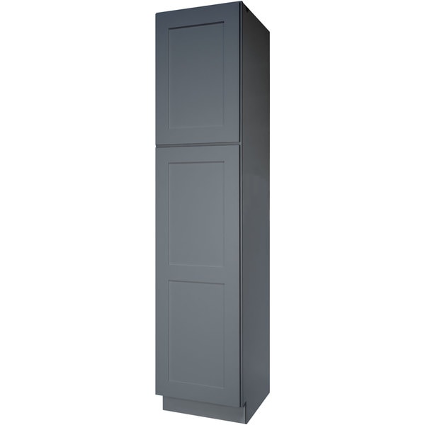 18-inch grey shaker bathroom linen cabinet