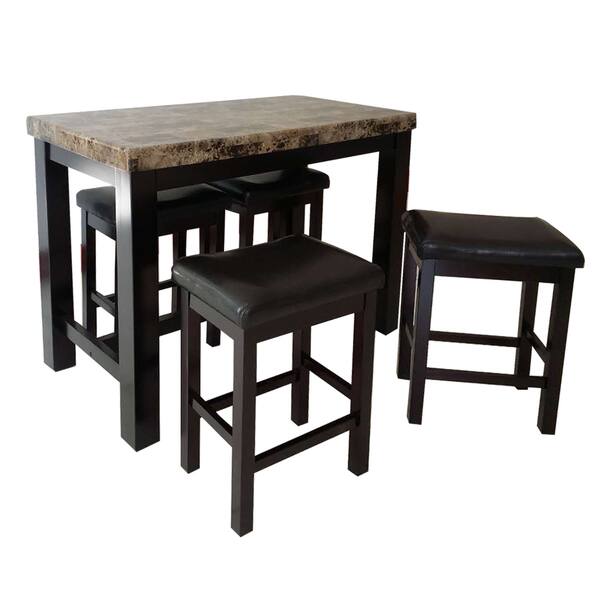 Rocco Rectangular Pub Table 5 Piece Set Overstock 13535735