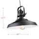 preview thumbnail 6 of 8, SEI Furniture Bindel Industrial Bell Pendant Light