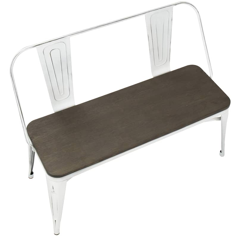 Carbon Loft Boyer Industrial Metal and Wood Dining/ Entryway Bench