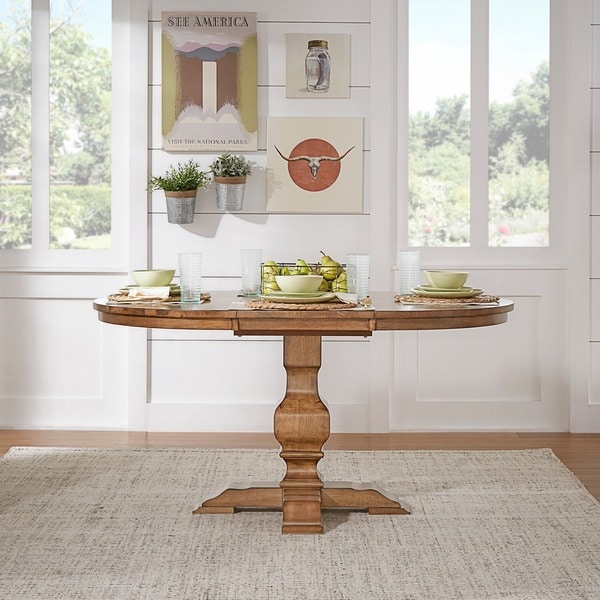 oval extendable pedestal dining table