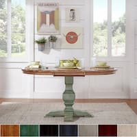 Eleanor Two-tone Oval Solid Wood Top Extending Dining Table by iNSPIRE Q Classic