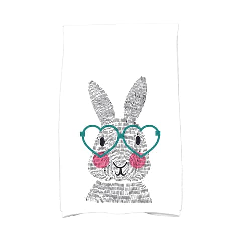 What's Up Bunny? Holiday Animal Print Kitchen Towel