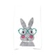 preview thumbnail 1 of 1, What's Up Bunny? Holiday Animal Print Kitchen Towel Teal