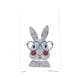 preview thumbnail 2 of 1, What's Up Bunny? Holiday Animal Print Kitchen Towel Blue