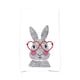 preview thumbnail 3 of 1, What's Up Bunny? Holiday Animal Print Kitchen Towel Red