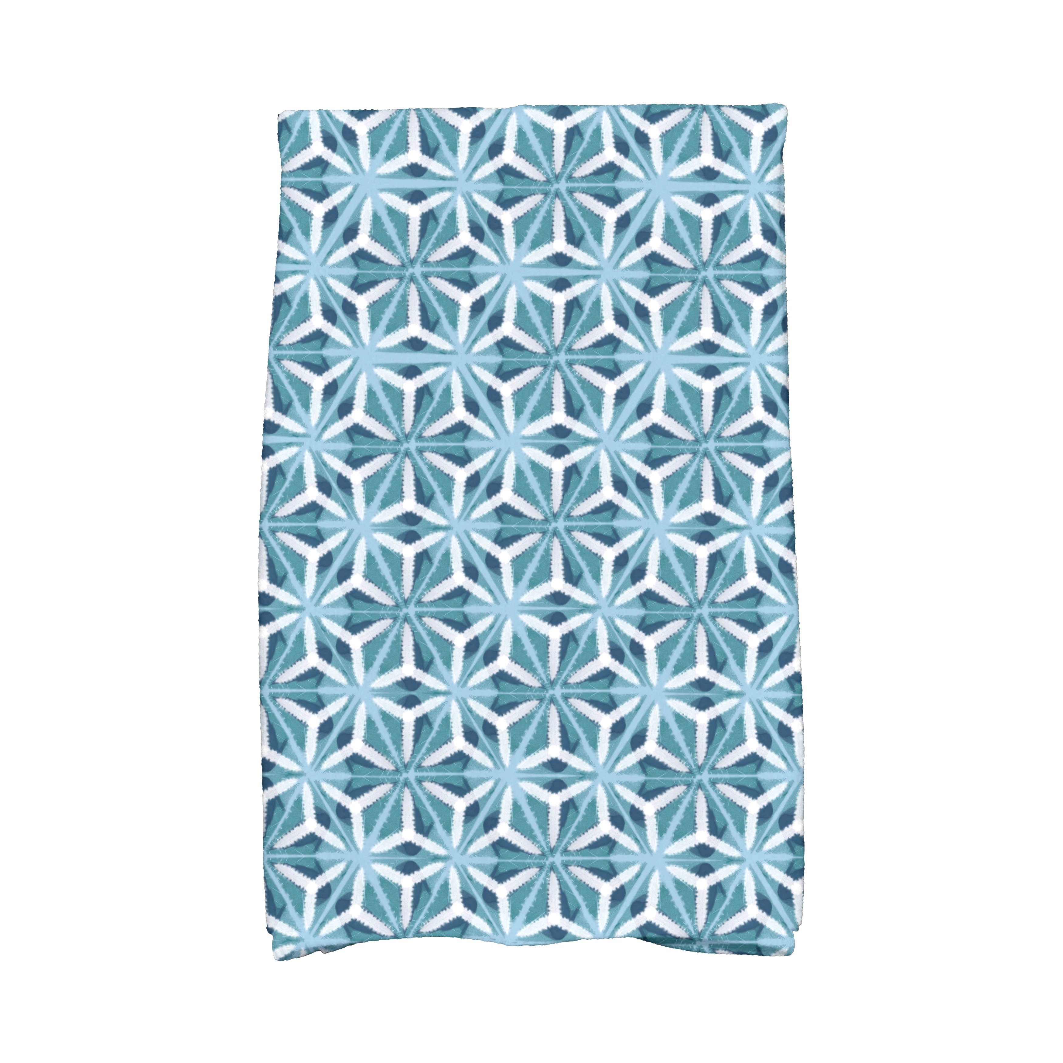 KAF HOME Piedmont Terry Kitchen Towels, Teal, 100% Cotton, 16 x 26