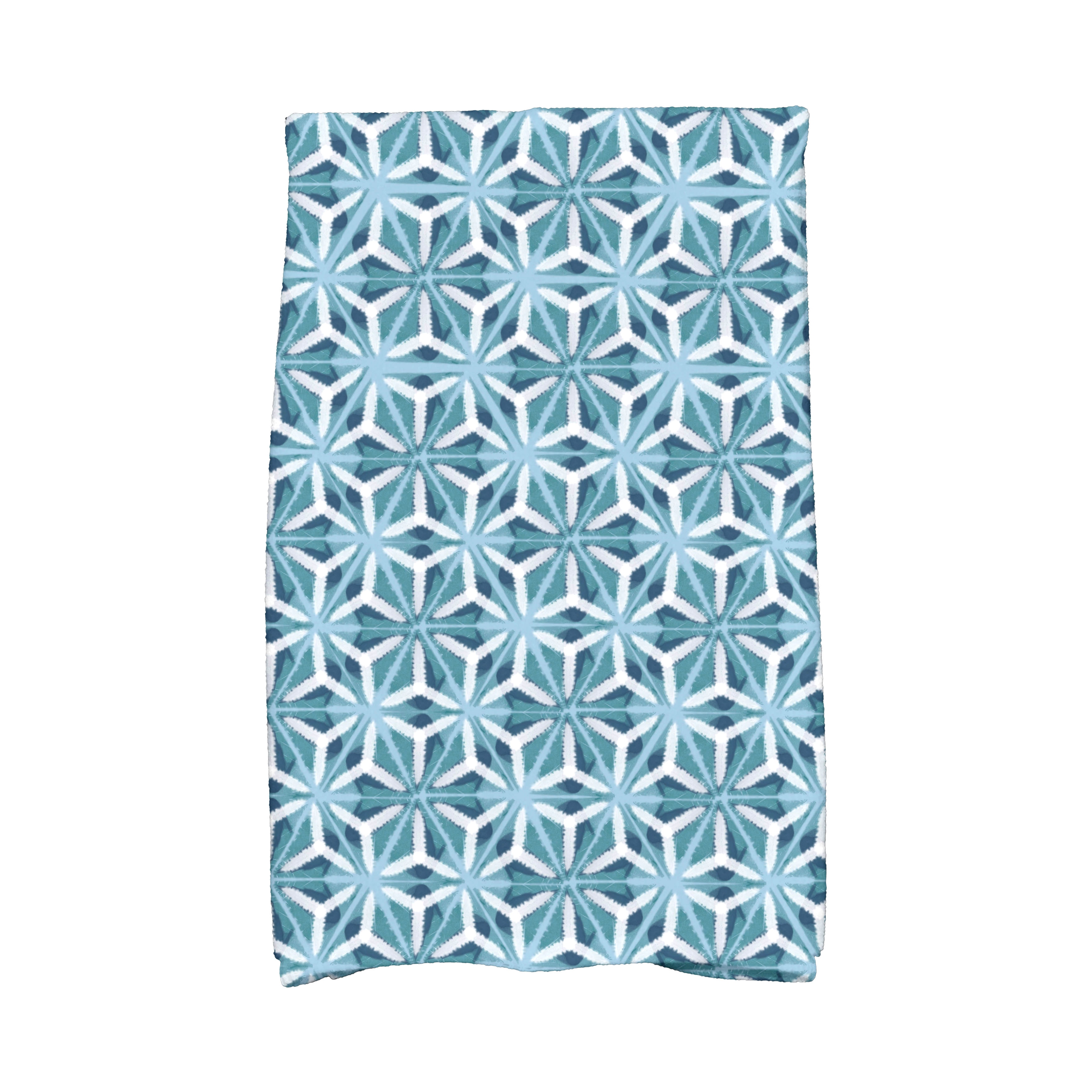 Water Mosaic Geometric Print Kitchen Towel